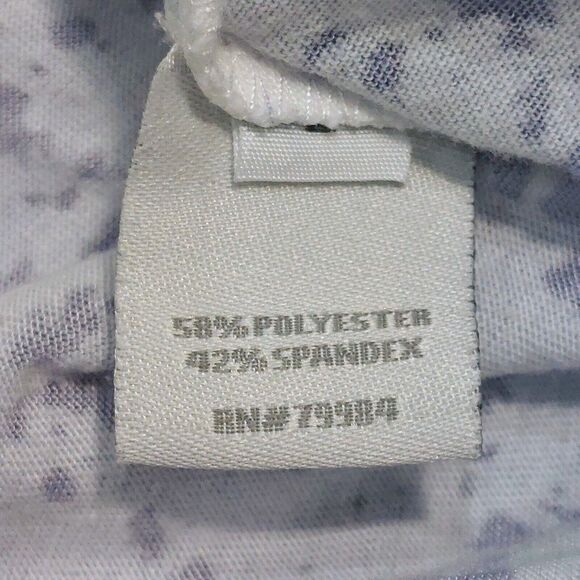 Zenergy by Chico's Women's 3 Rhinestone Graphic Top Purple Medallion 3/4 Sleeve - Picture 7 of 12